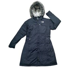 The North Face Women’s Goose Down Coat Sz S Hyvent Long Coat Warm Cozy Puffer